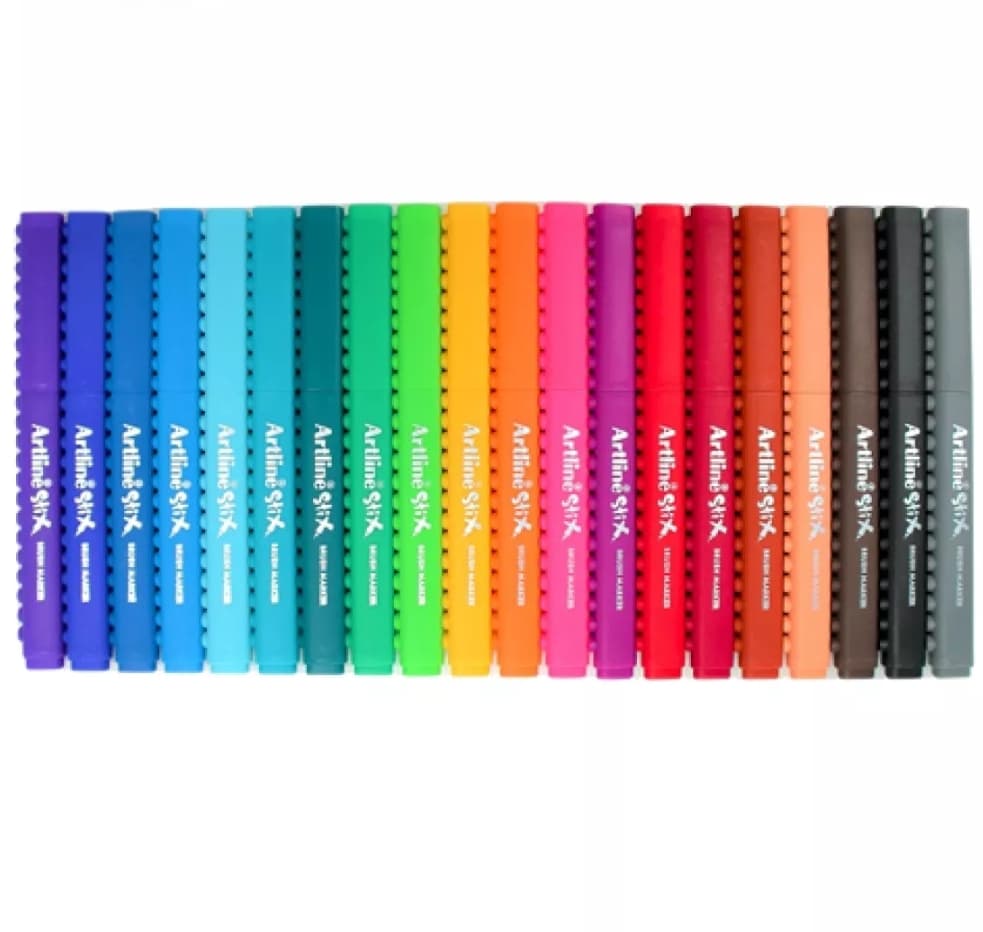 Artline Stix Brush Markers 20's