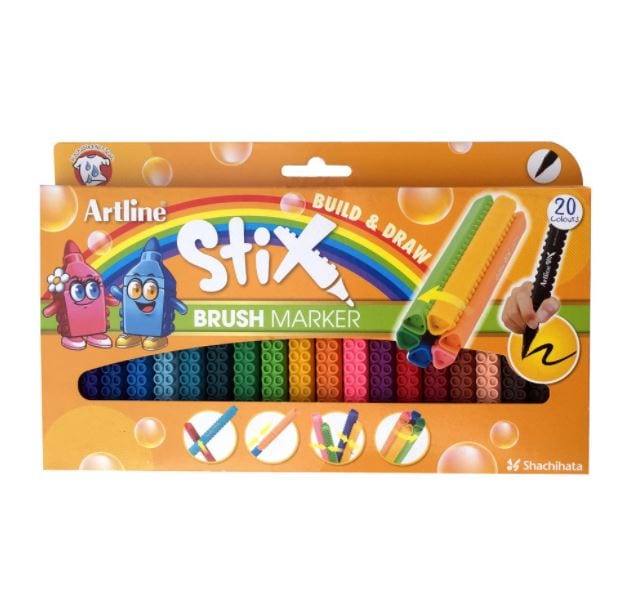 Artline Stix Brush Markers 20's