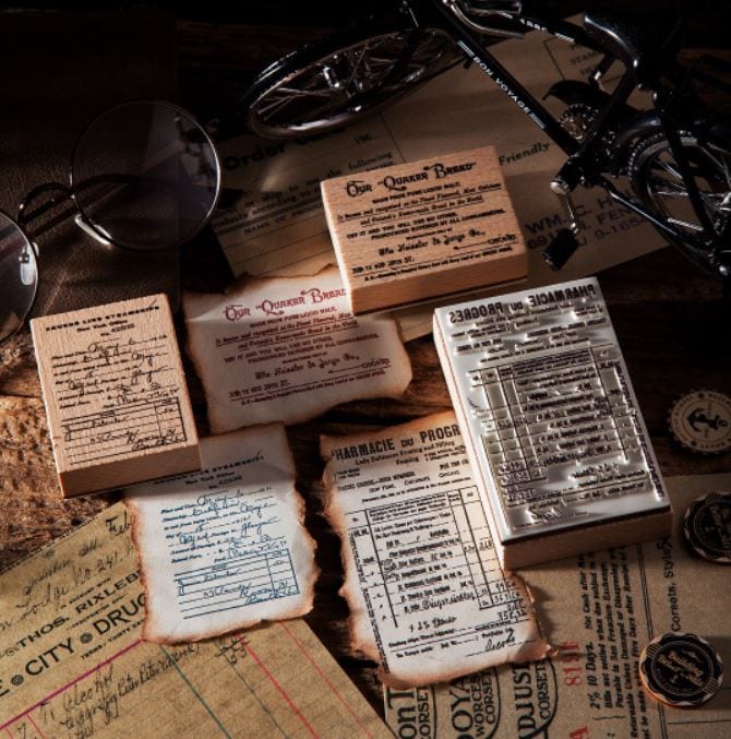 Atlantic Ticket Series Antique Wood Mounted Stamps Moking Travel