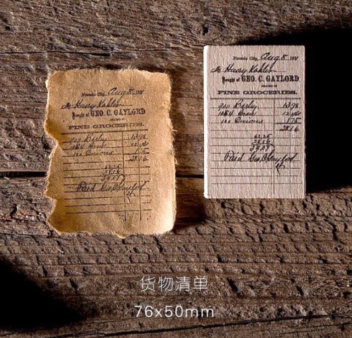 Atlantic Ticket Series Antique Wood Mounted Stamps Moking Travel