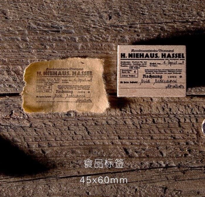 Atlantic Ticket Series Antique Wood Mounted Stamps Moking Travel