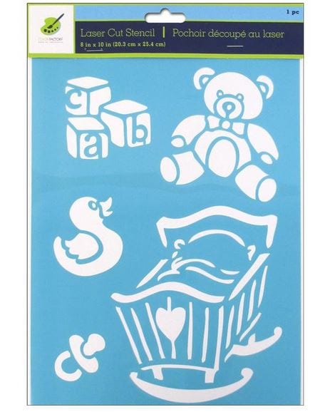 Multicraft Craft Decor Stencil Laser 8"x 10" Baby 2