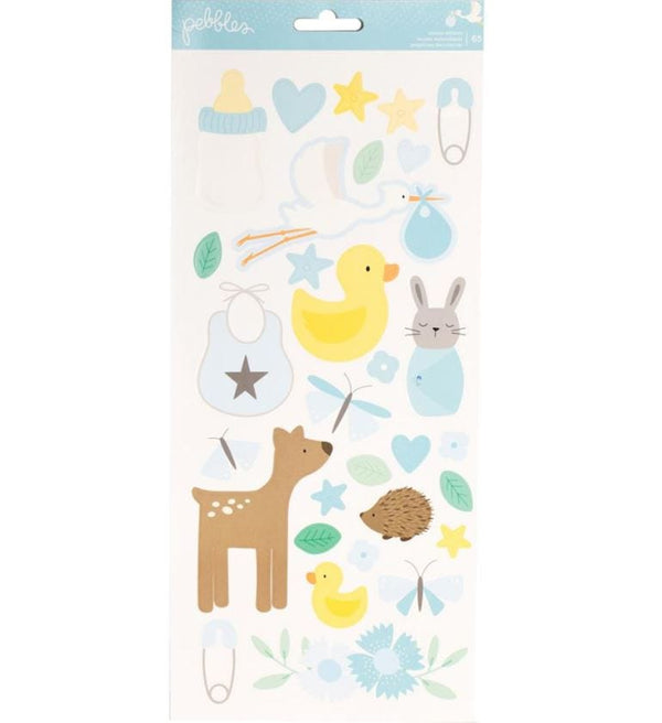 American Crafts Baby Boy Icons & Accents Lullaby Cardstock Stickers 5.5"X11" 2/Pkg
