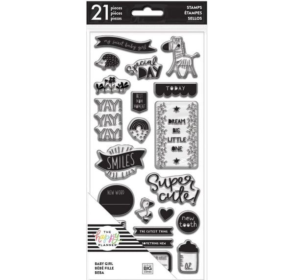 Me and My Big Ideas Baby Girl Create 365 Happy Planner Clear Stamps