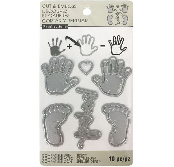 Recollections Baby Hands and Feet Cut and Emboss Dies