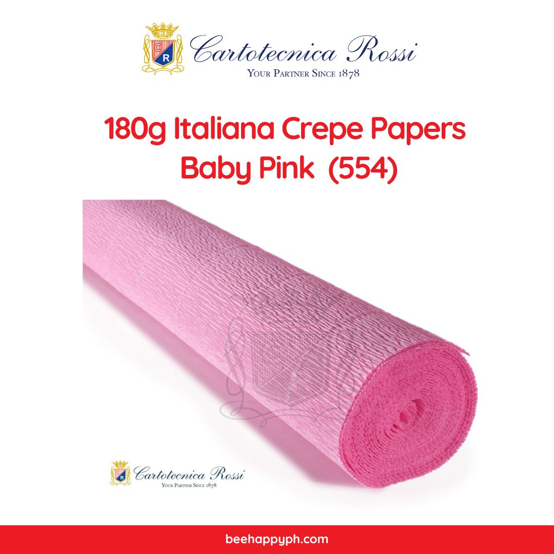 Cartotecnica Rossi Crepe Papers 180g (Purple & Pink Shades) Full Roll Premium Italian Crepe Papers