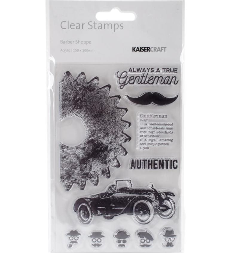 Kaisercraft Barber Shoppe Clear Stamps 6"X4"