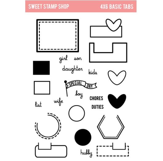 Sweet Stamp Shop Basic Tabs Stamp Set 4