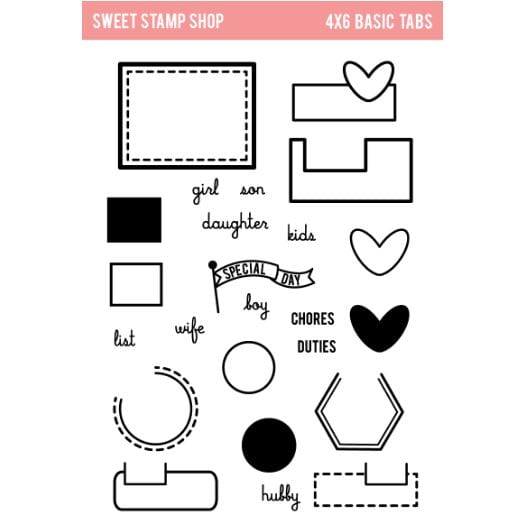 Sweet Stamp Shop Basic Tabs Stamp Set 4"x 6"