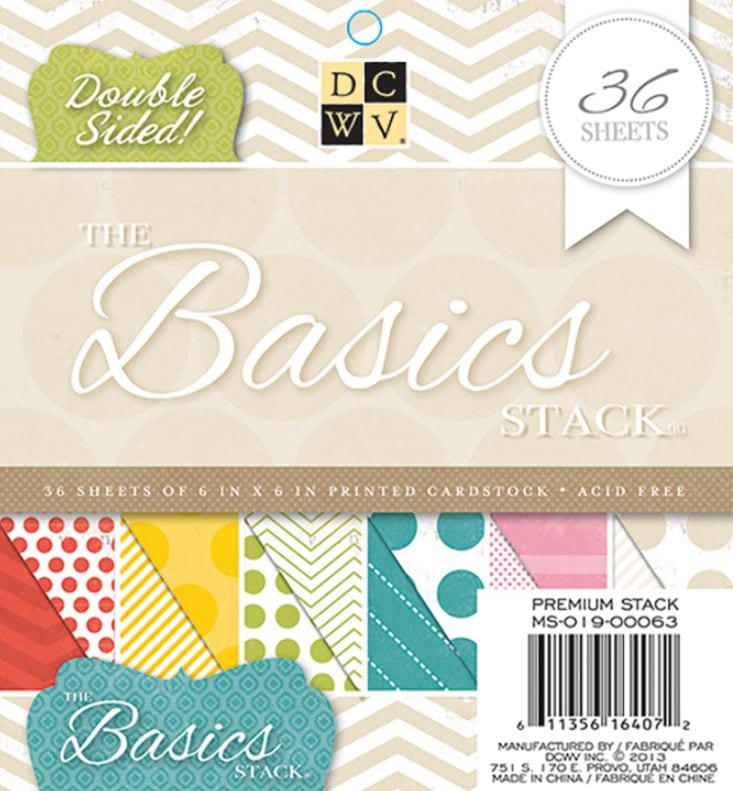 DCWV Basics Stack 6" x 6" Paper Pad 36 Sheets