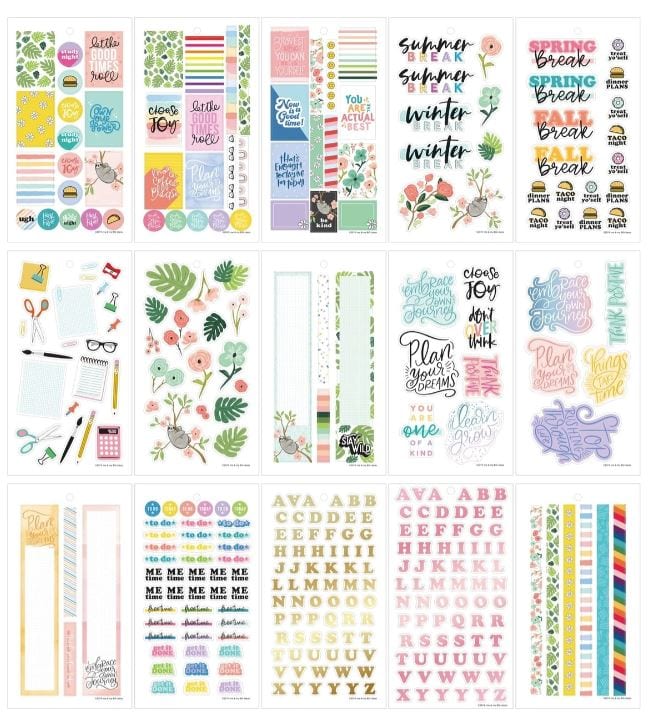 Me and My Big Ideas Be Yourself Value Pack StickersI deas Happy Planner 811 Stickers