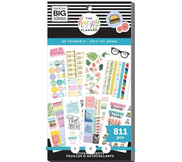 Me and My Big Ideas Be Yourself Value Pack StickersI deas Happy Planner 811 Stickers
