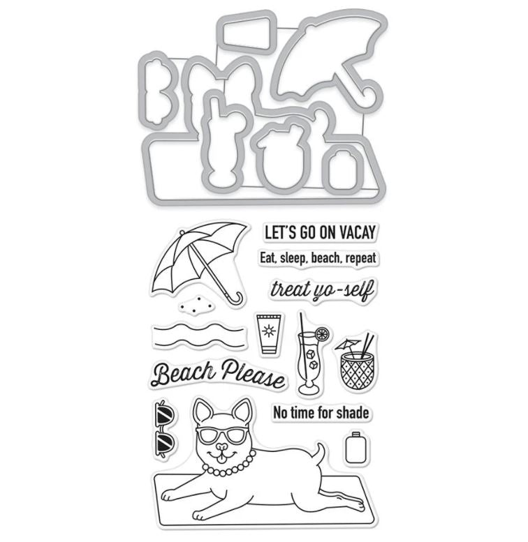 Hero Arts Beach Please Hero Stamp and Cut DC238