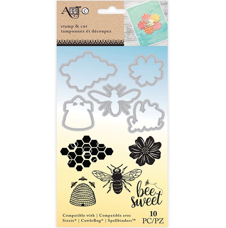 Momenta Art-C Bee Sweet Stamp & Die-Cut Set