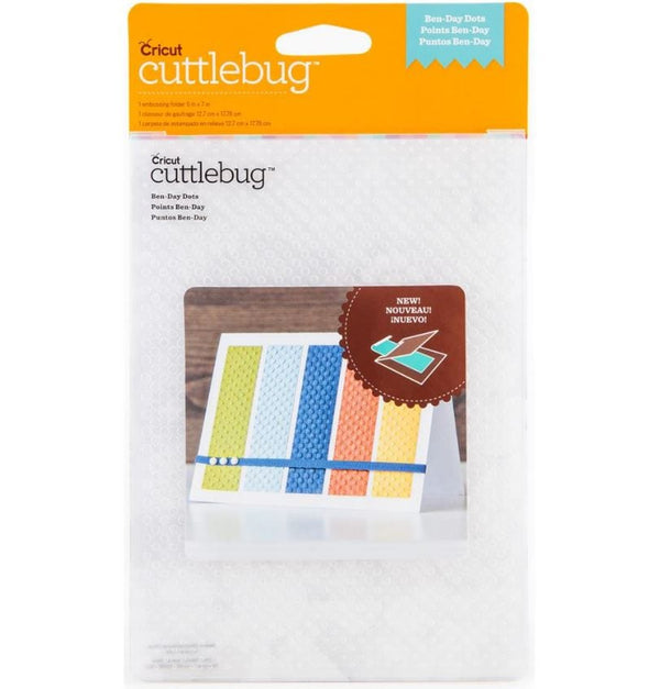 Cuttlebug Benday Dots 5"X7" Embossing Folder