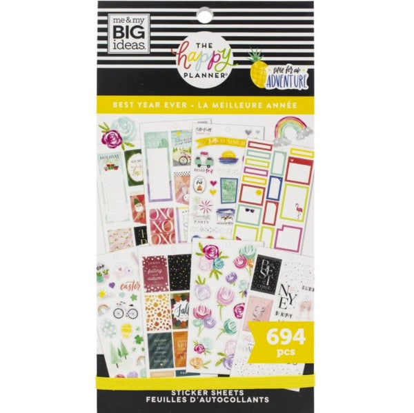 Me and My Big Ideas Best Year Ever Value Pack Stickers Happy Planner 694 Stickers