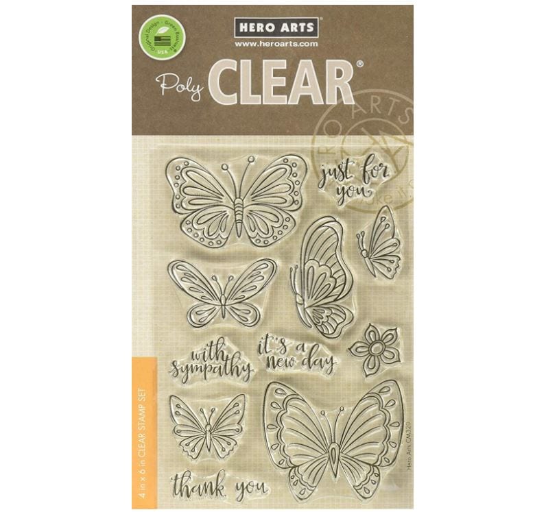 Hero Arts New Day Butterflies Stamp Set CM320