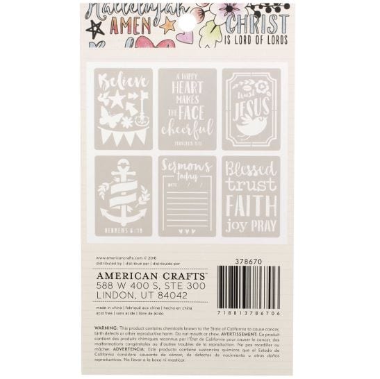 American Crafts Believe Bible Journaling Stencils
