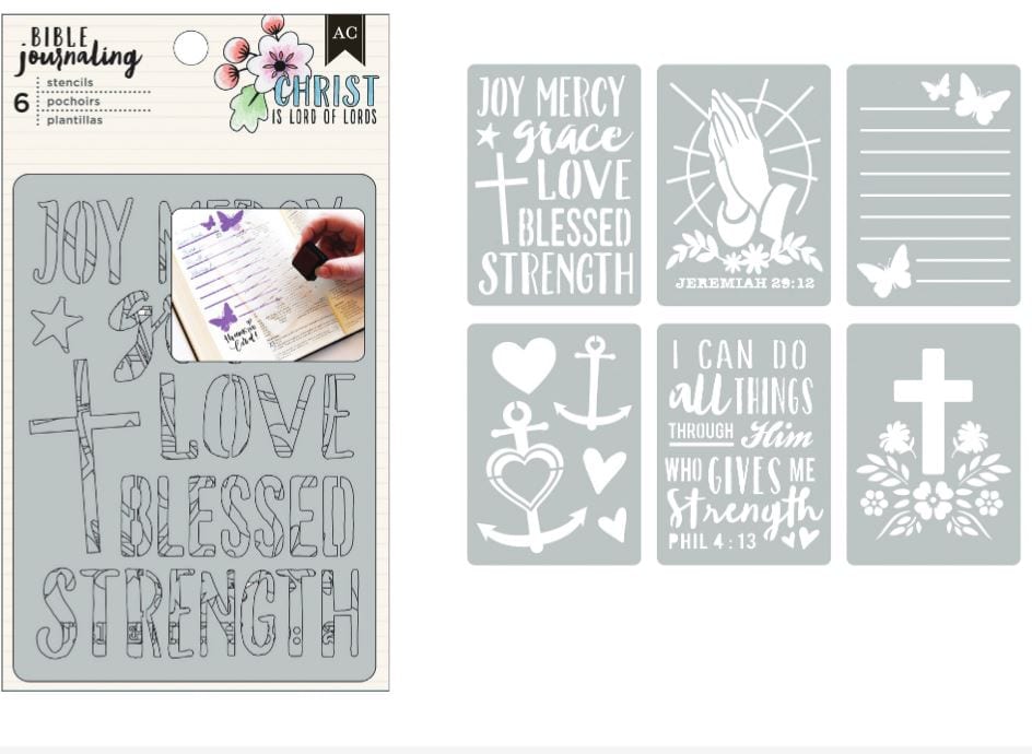 American Crafts Anchor Bible Journaling Stencils