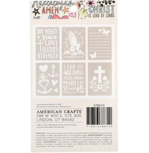 American Crafts Anchor Bible Journaling Stencils