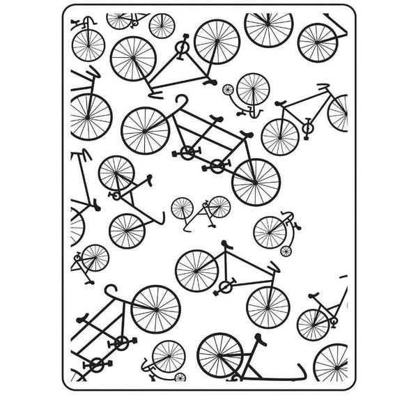 Darice Bicycle Background Embossing Folder