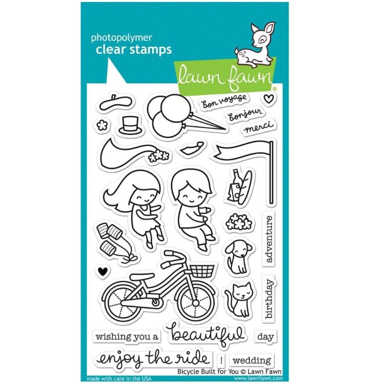 Lawn Fawn Bicycle Built For You Clear Stamps 4