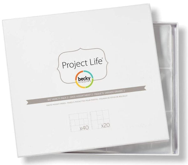 Project Life Big Variety Pack 2 (12" x 12") 60pcs Page Protectors