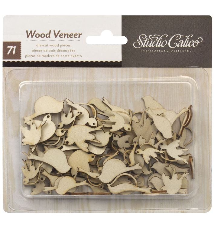 Birds Wood Veneer Shapes Studio Calico