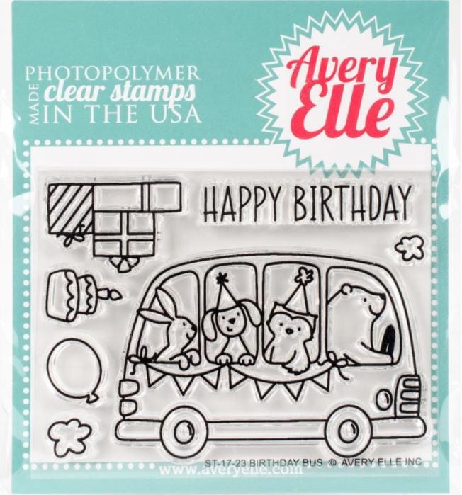 Avery Elle Birthday Bus Clear Stamps Stamps 3" x 4"