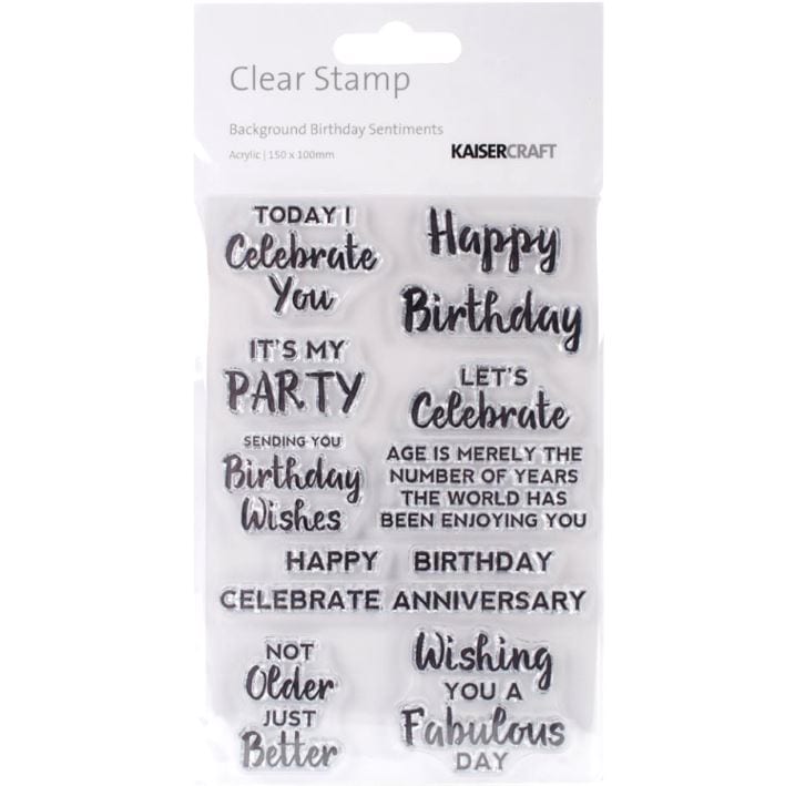 Kaisercraft Birthday Sentiments Clear Stamps 4