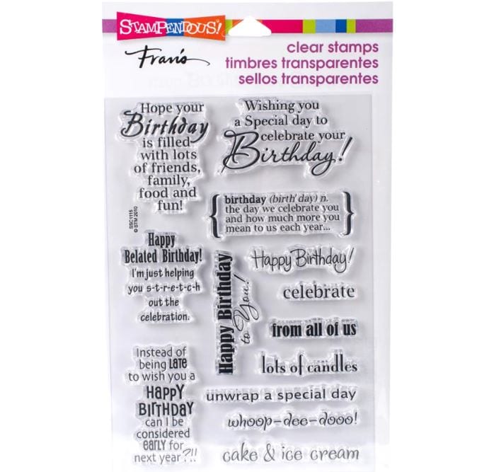 Stampendous Birthday Wish Perfectly Clear Stamps