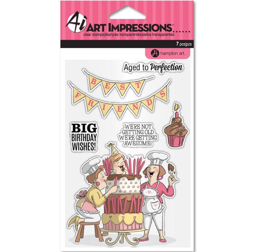 Hampton Art Birthday Wishes Clear Stamps Art Impressions