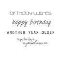Kaisercraft Birthday Words Clear Stamps 2.25"X3"