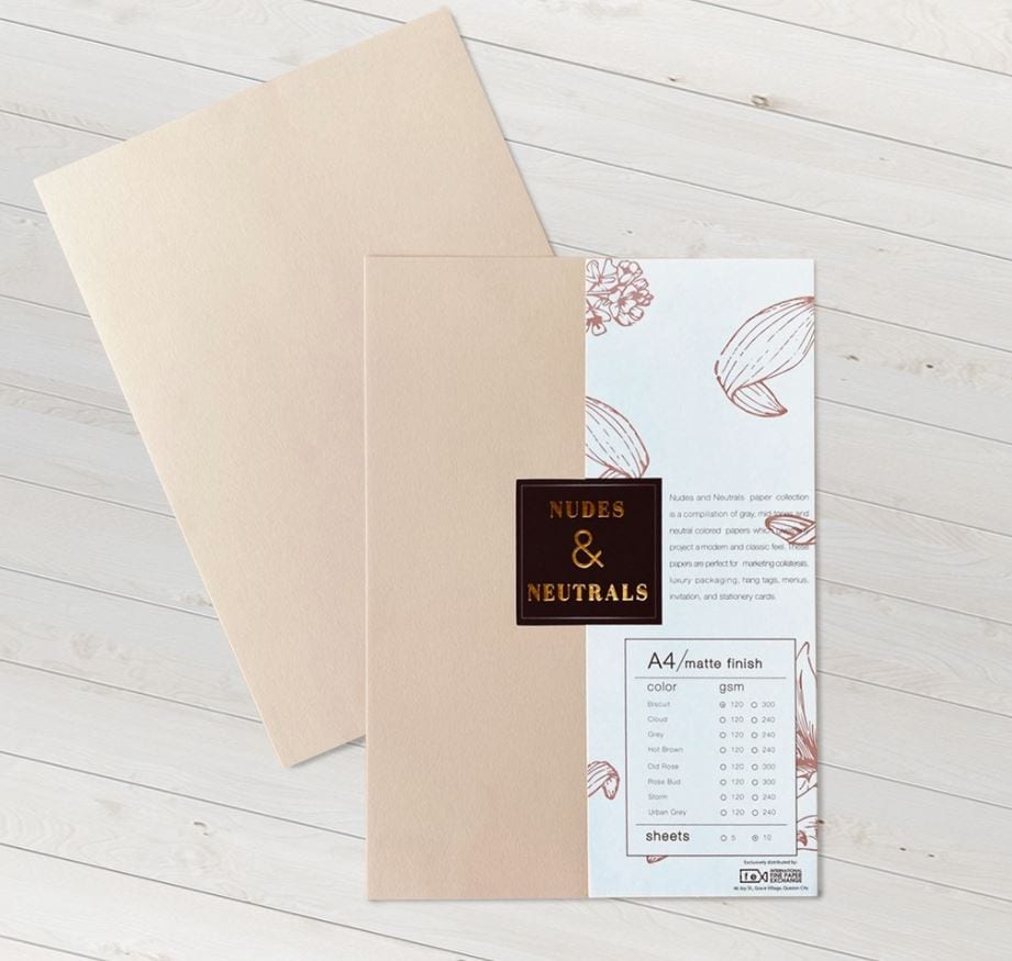 Nudes and Neutrals Specialty Paper 120gsm/ 240gsm / 300gsm A4 Size