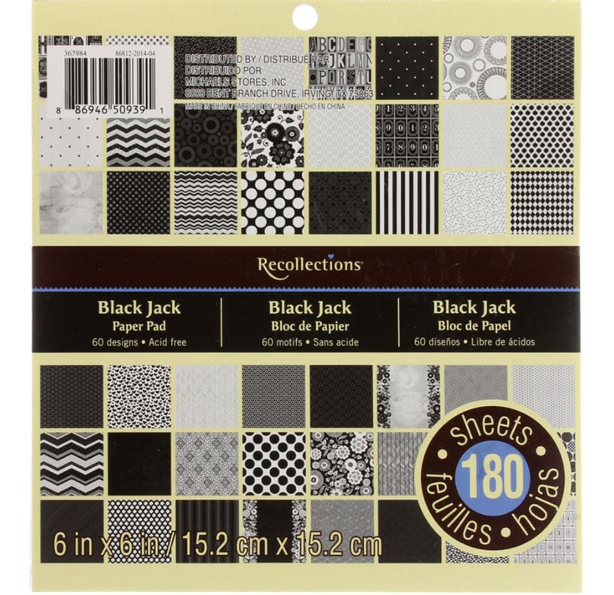 Recollections Black Jack Paper Pad 6