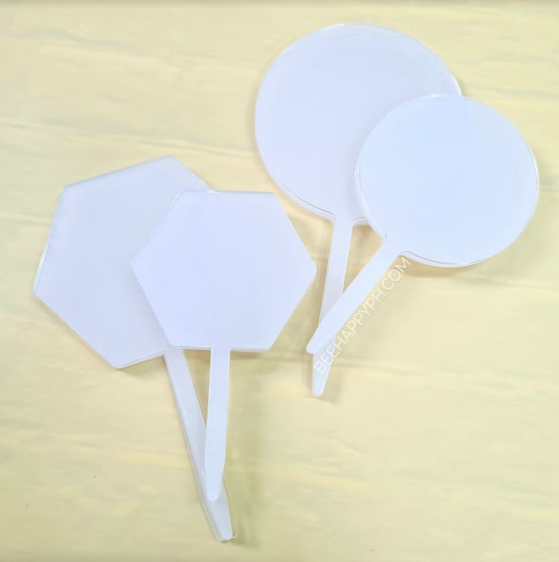 Hexagon Blank Acrylic Cake Topper (For Painting or Vinyl Stickers)