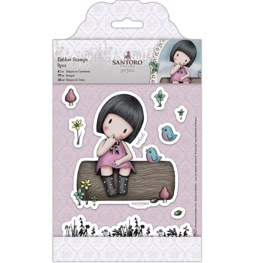 Gorjuss Bluebird's Proposal Santoro's Rubber Stamps 8/Pkg