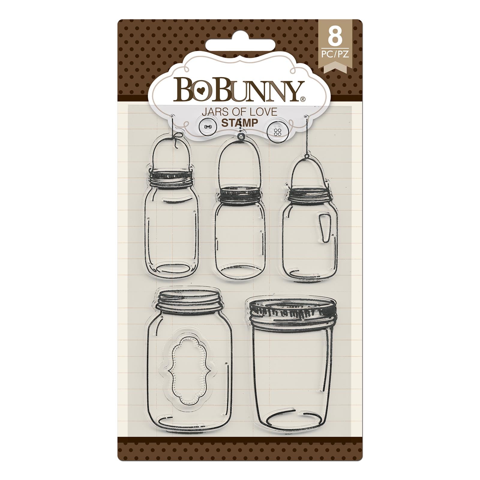 BoBunny Jars of Love Butterfly Kisses Clear Stamp Set 4