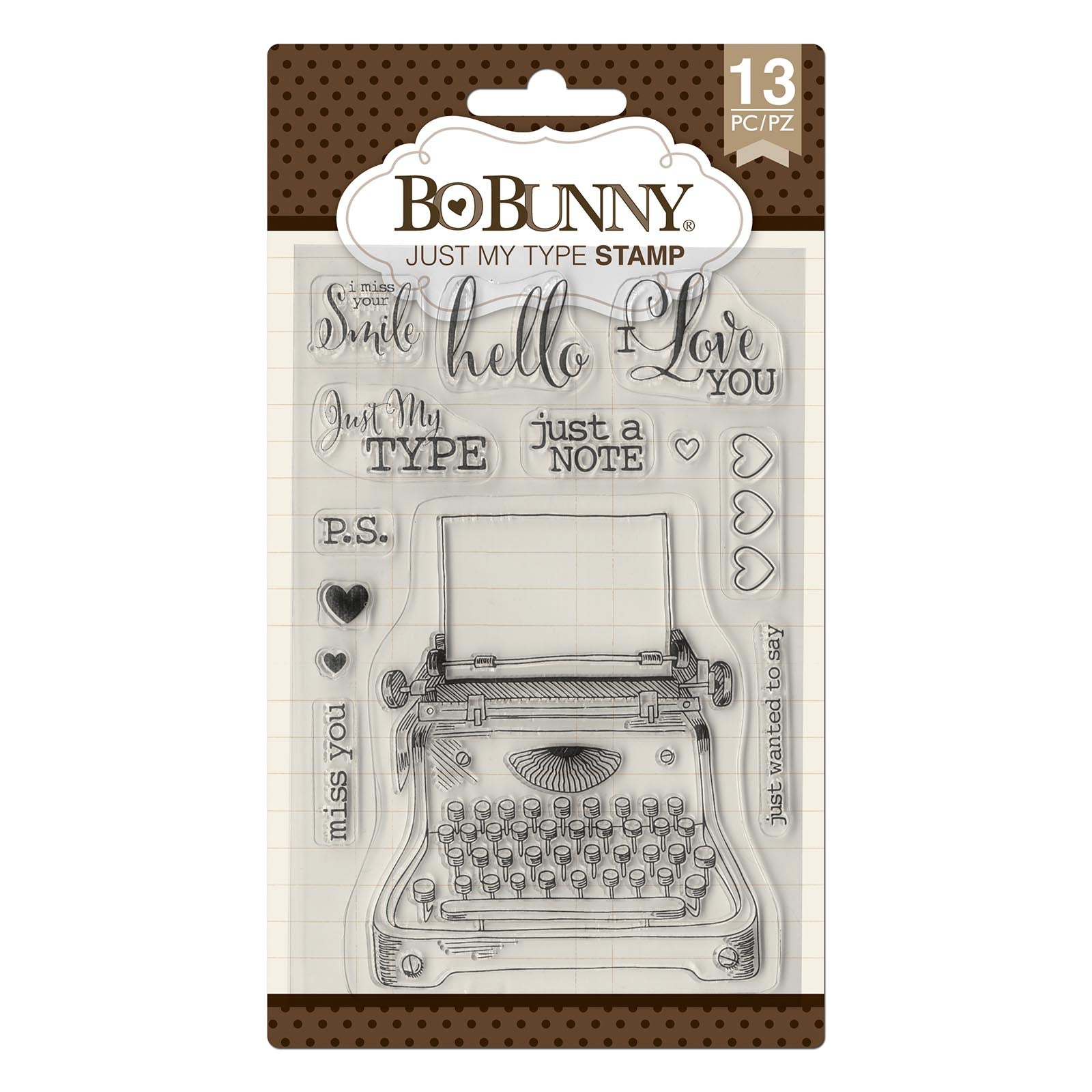 BoBunny Just My Type Clear Stamp Set 4