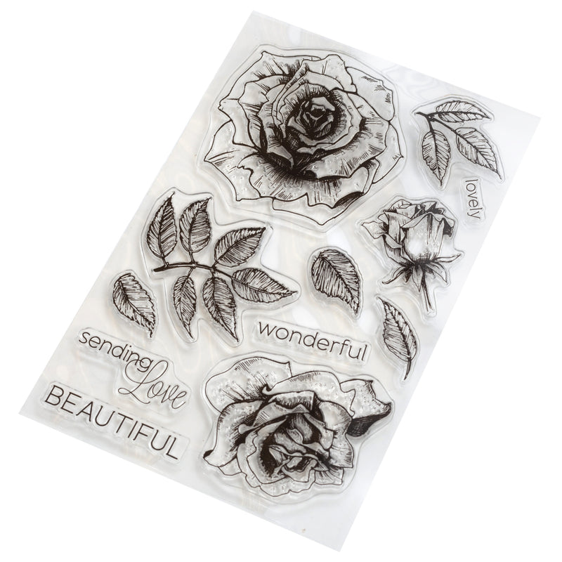 BoBunny Rose Garden Clear Stamp Set 4" x 6"