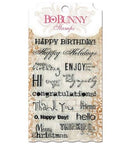 BoBunny Clear Stamps Sentiments