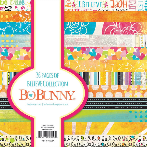 BoBunny Believe Collection Paper Pad 6" x 6"