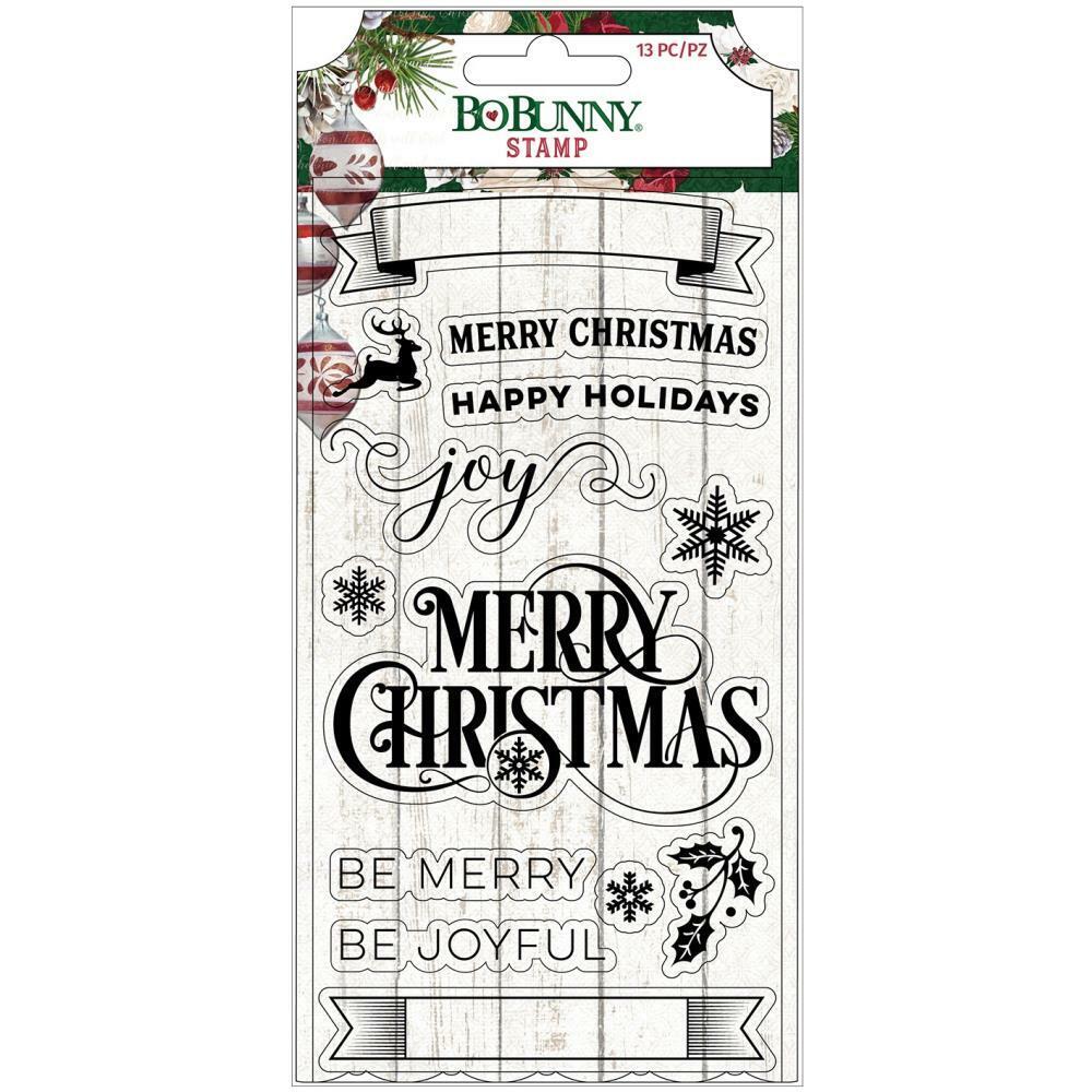 BoBunny Clear Joyful Christmas Stamp Set