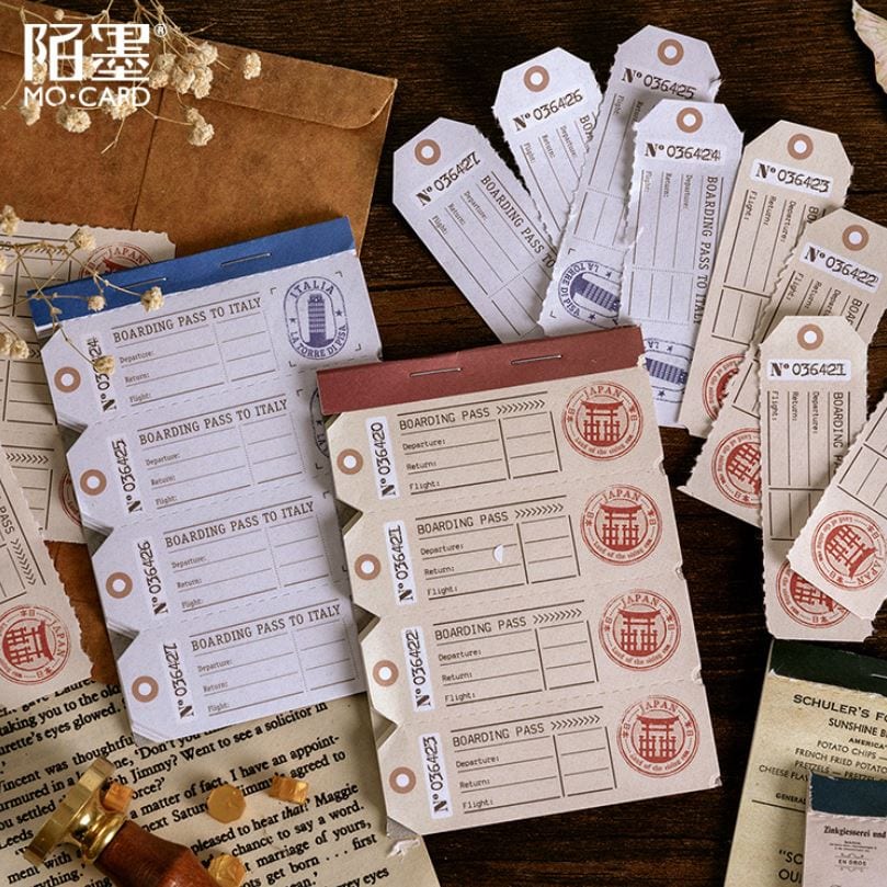 MoCard Vintage Bill Series Retro Tearable Memo Pad/Ephemera Pad (Receipts, Boarding Pass, Etc)