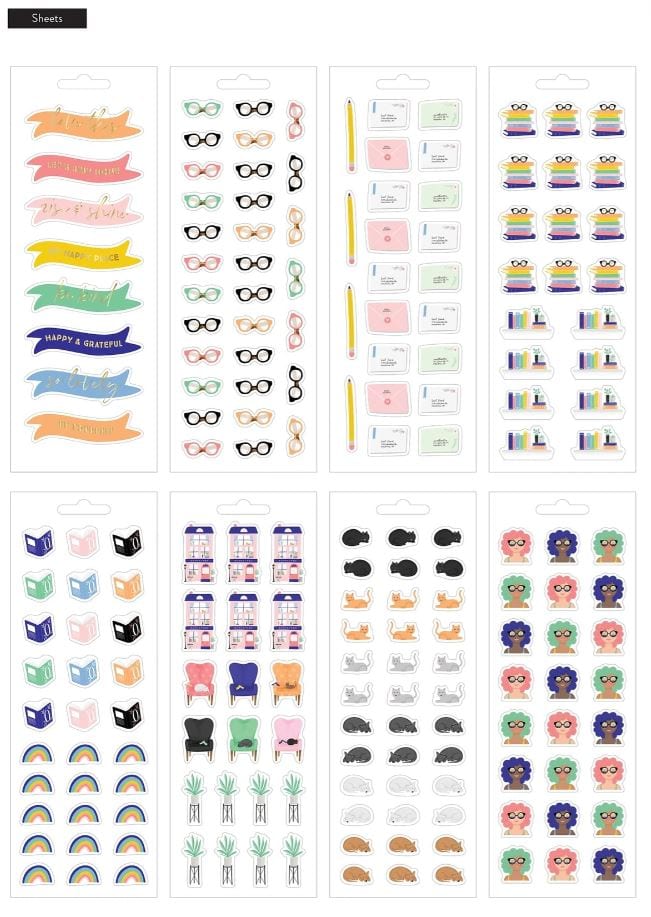 Me and My Big Ideas Bookish Petite Sticker Sheets - 191 Stickers