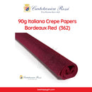 Cartotecnica Rossi Crepe Papers 90g (Pink, Purple & Red Shades) Full Roll Premium Italian Crepe Papers