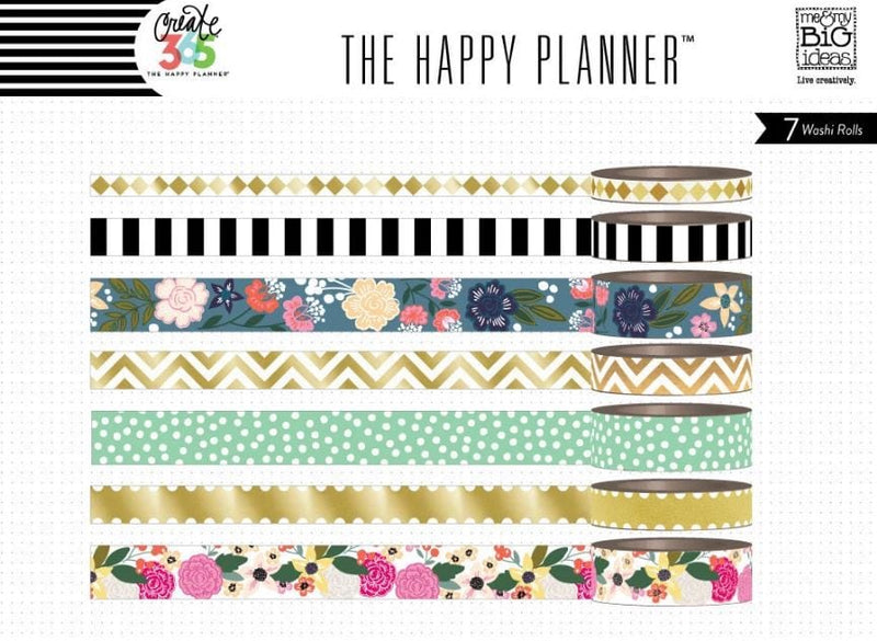 Me And My Big Ideas Botanical Gardens Happy Planner Washi Tape Tube Set