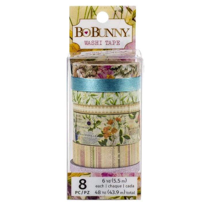 BoBunny Botanical Journal Washi Tape Set 8 Rolls