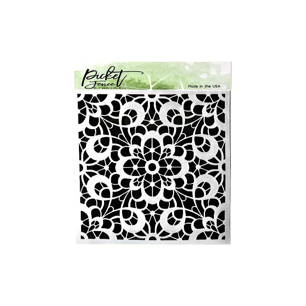 Picket Fence Studios Brocade Stencil 6