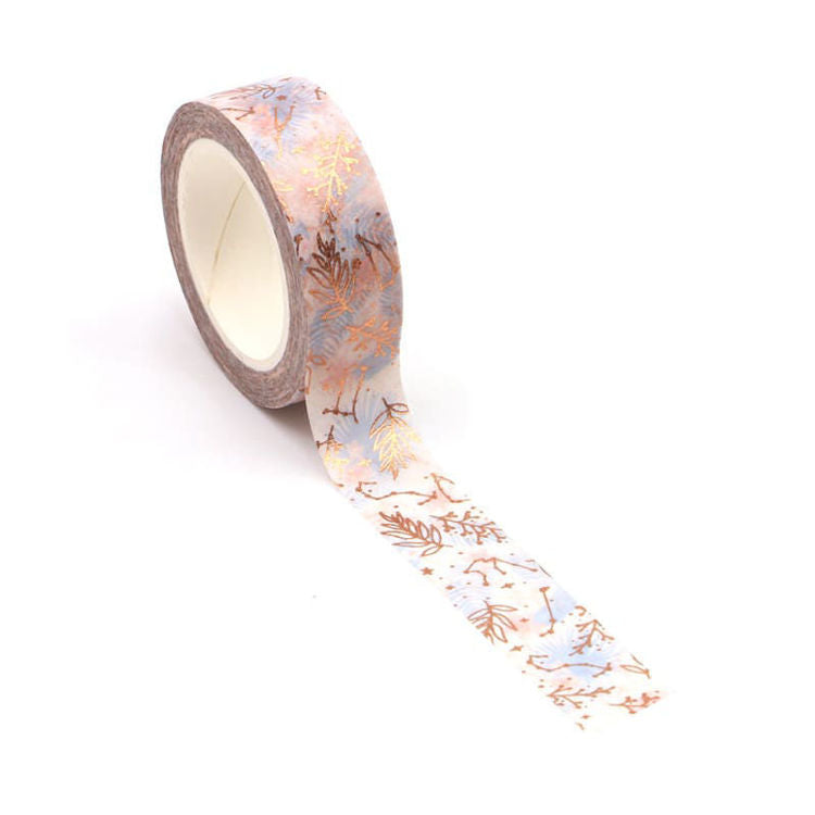 Bronzing Foil Printing Constellations & Floral Washi Tape 15mm x 10m
